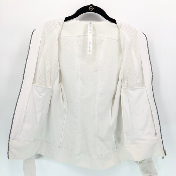 Lululemon Get Your Peek On Jacket Womens 6 Full Zip White - Picture 6 of 8
